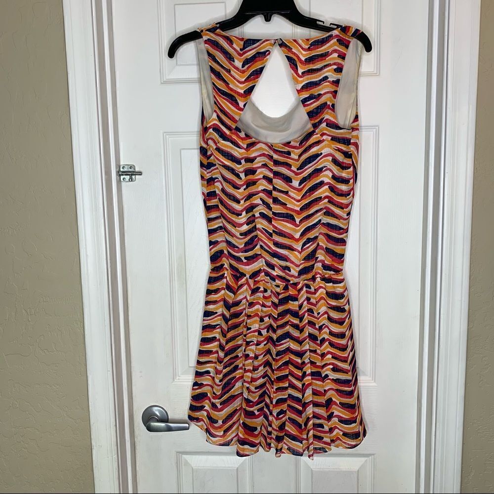 DKNY Orange Wave Pattern Dress Size 0 - Picture 7 of 10